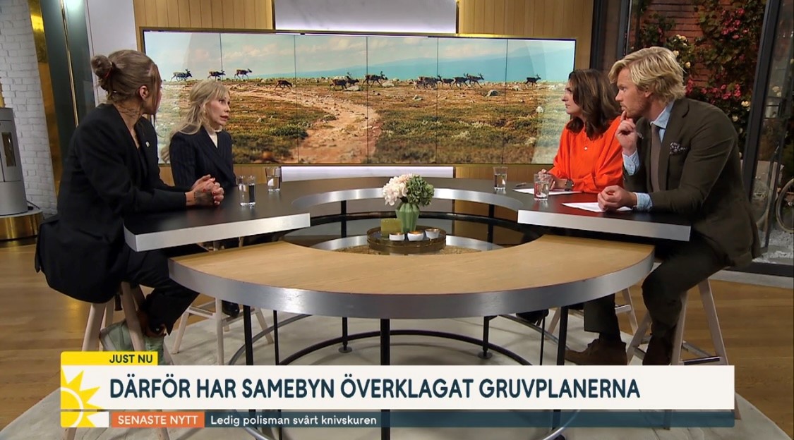 Front Advokaters Lisa Länta kommenterar samebyns överklagande av gruvplanerna i Nyhetsmorgon